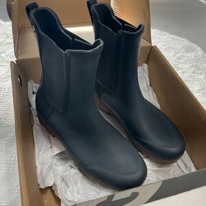 Bogs‎ Holly Tall Chelsea Rain Boots Dark Blue Gray Waterproof Rubber Womens 10